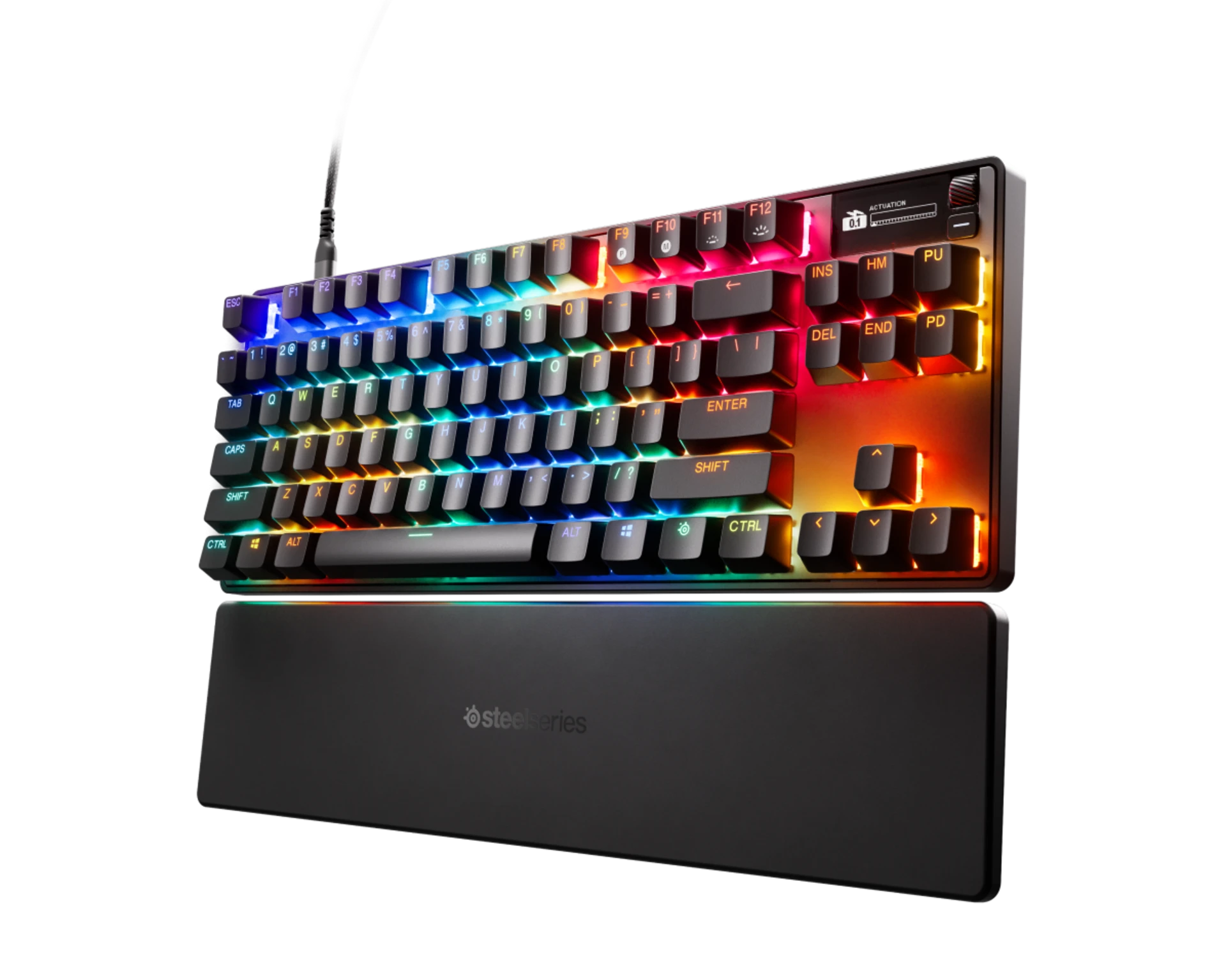 SteelSeries Apex Pro TKL Gen 3 com RGB e apoio de pulso