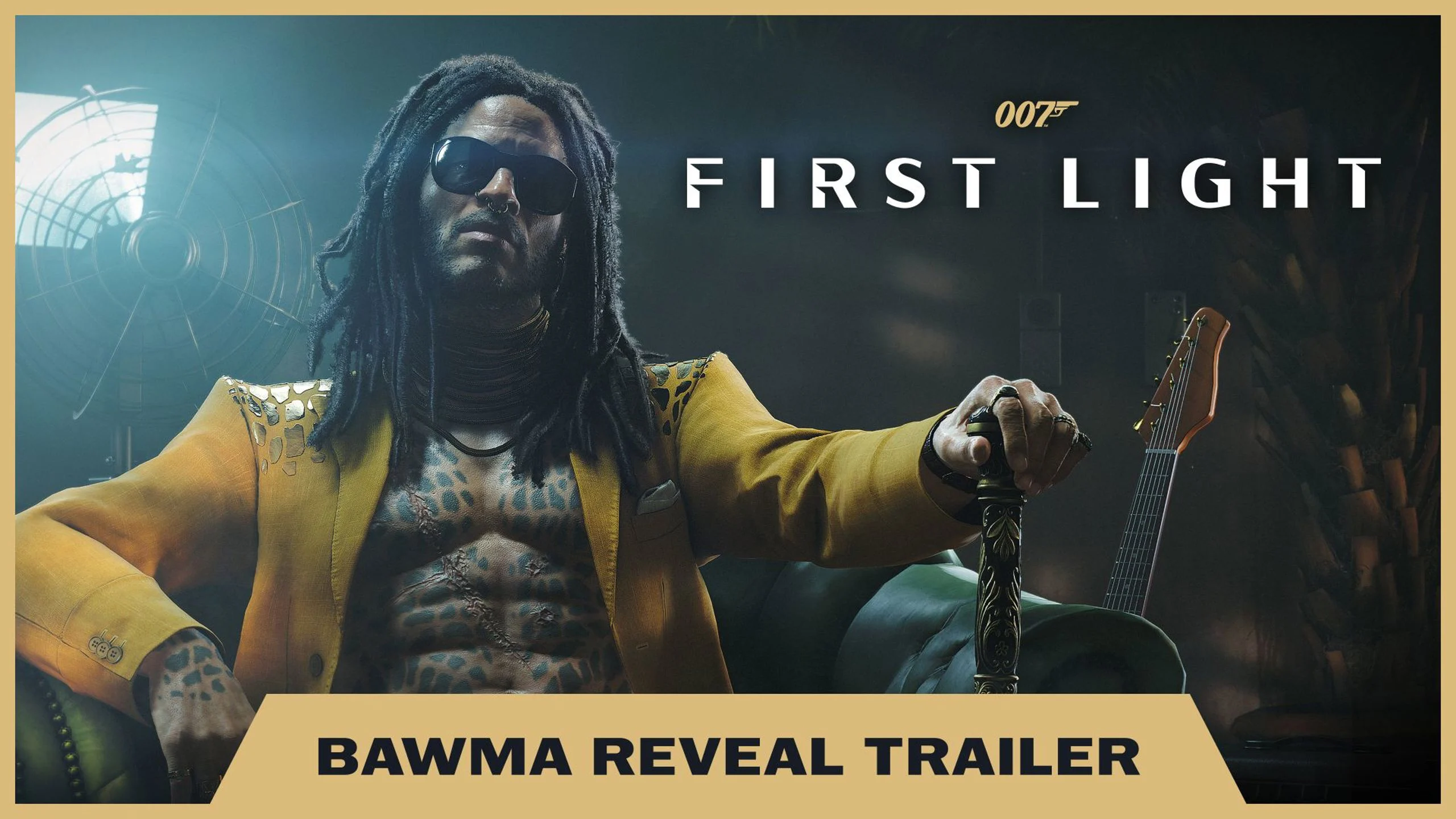Bawma, interpretado por Lenny Kravitz, em material oficial de 007 First Light