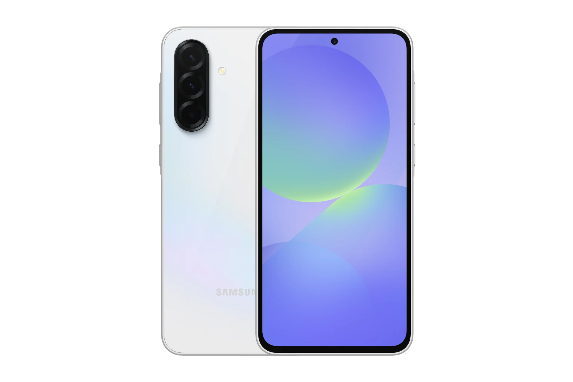 Samsung Galaxy A36 5G branco em imagem oficial