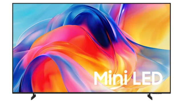 Smart TV Samsung Mini LED M75H de 75 polegadas vista de frente