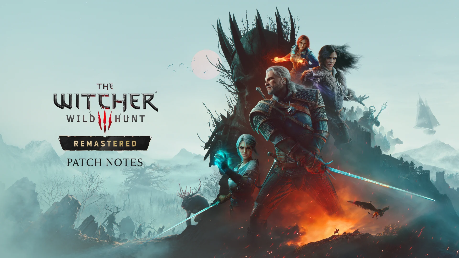 Geralt e personagens de The Witcher 3 Wild Hunt Remastered