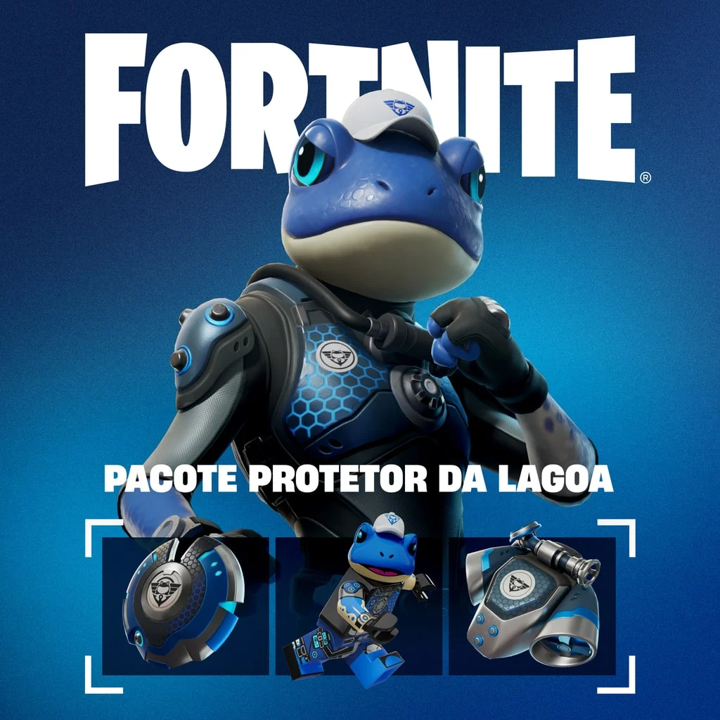 Pacote Protetor da Lagoa de Fortnite oferecido no PlayStation Plus