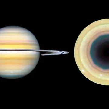 Hubble encontrou uma figura perfeita em Saturno que não estava lá há poucos anos