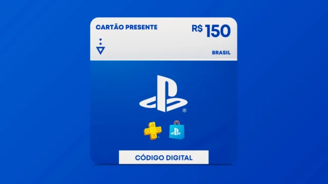 Gift Card PlayStation Store de 150 reais vendido no Brasil