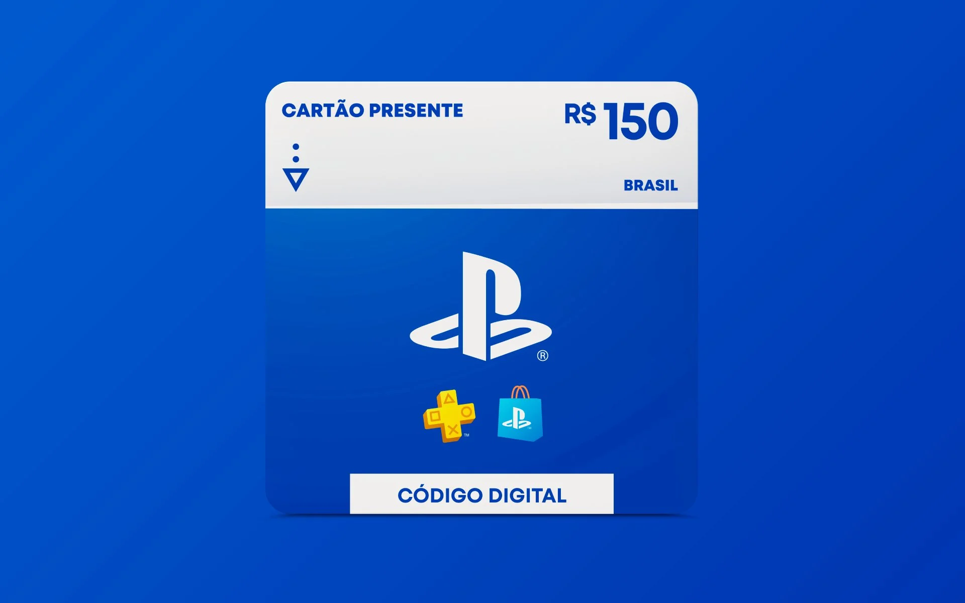 Gift Card PlayStation Store de 150 reais vendido no Brasil