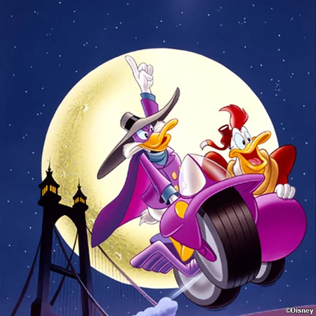Darkwing Duck e Launchpad McQuack em arte divulgada pela Capcom