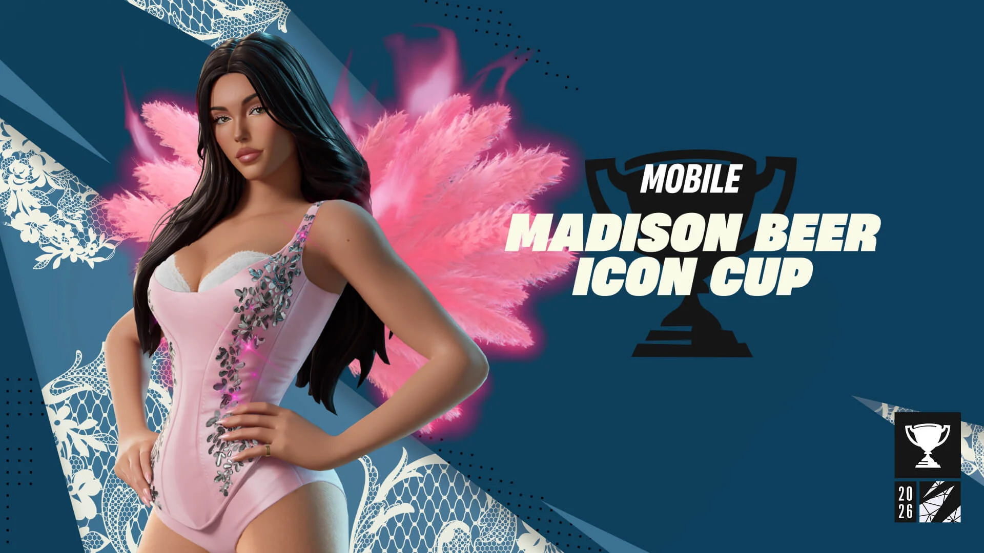 Arte oficial da Madison Beer Icon Mobile Cup de Fortnite