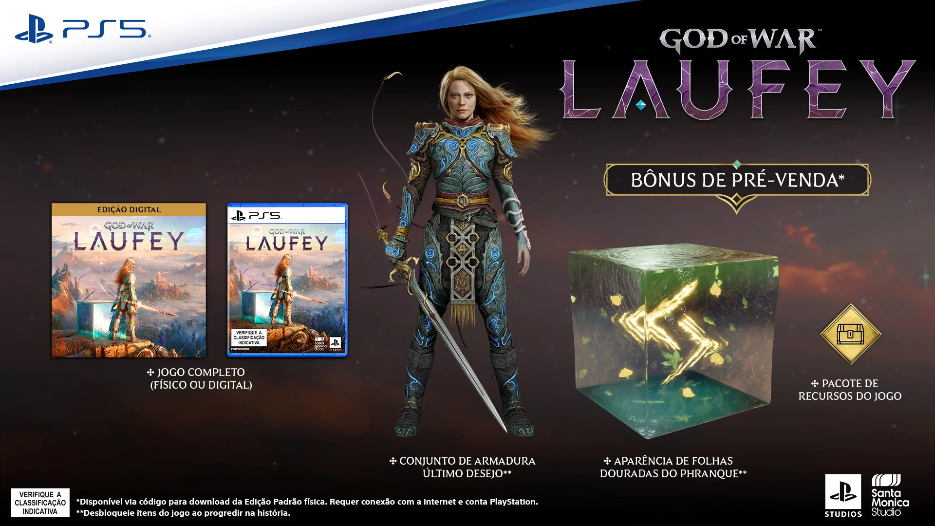 Bônus de pré-venda de God of War Laufey com Faye e Phranque