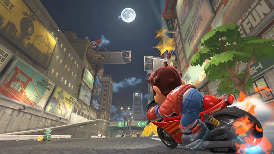 Mario explorando o modo livre de Mario Kart World