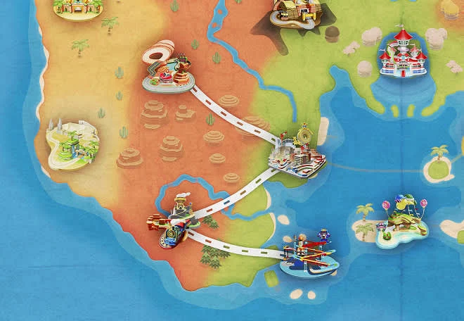 Corrida de Mario Kart World com vários pilotos