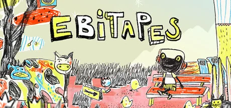 Arte oficial de EbiTapes com personagens e o logotipo do jogo