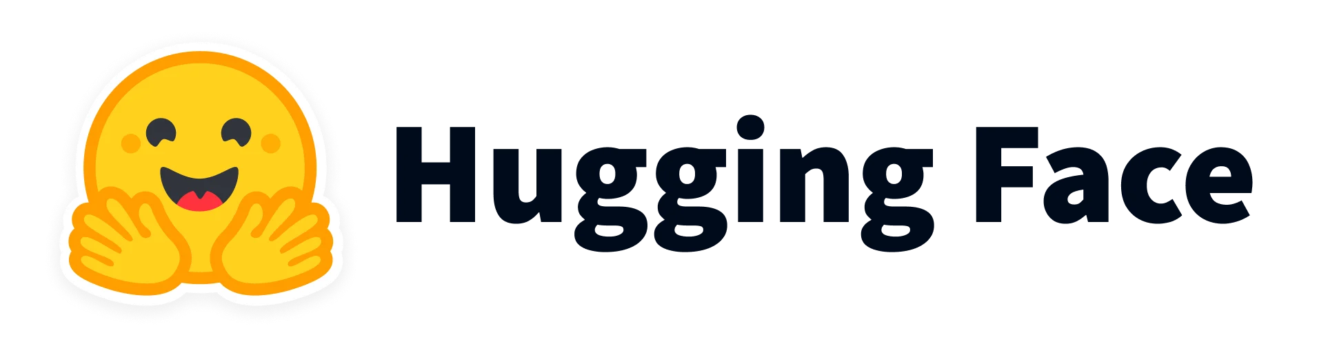 Logotipo oficial da Hugging Face, plataforma de modelos, datasets e aplicativos de inteligência artificial