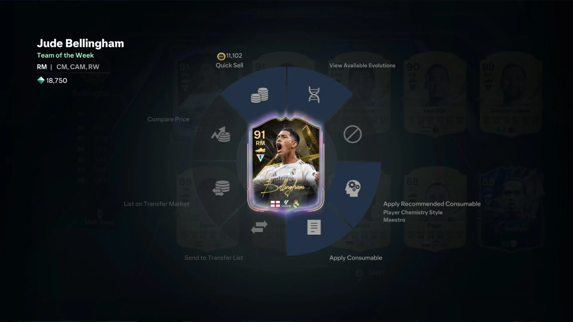 Carta de jogador no Ultimate Team de EA SPORTS FC 27