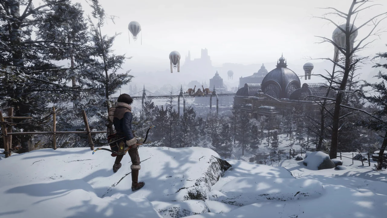 P observa o zoológico de Krat coberto de neve em Lies of P: Overture