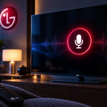 Investigação aponta que TVs LG analisadas podem registrar áudio em modo de espera e mapear dispositivos da rede local. Imagem: reprodução ilustrativa/Overdrive.