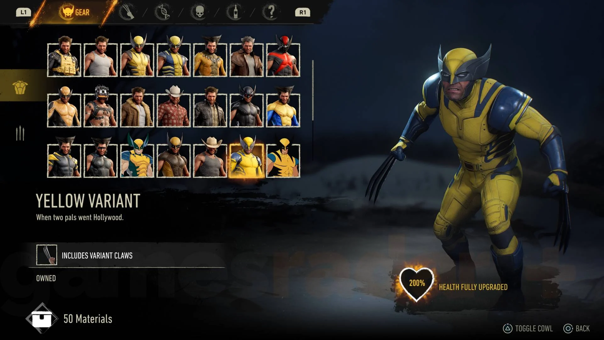 Traje Yellow Variant em Marvel's Wolverine