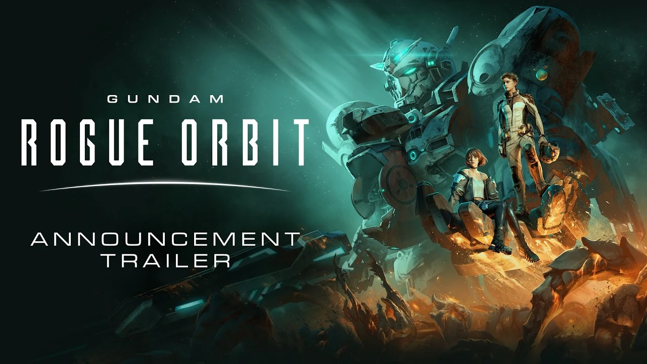 Gundam Helix lutando contra inimigos em Gundam Rogue Orbit