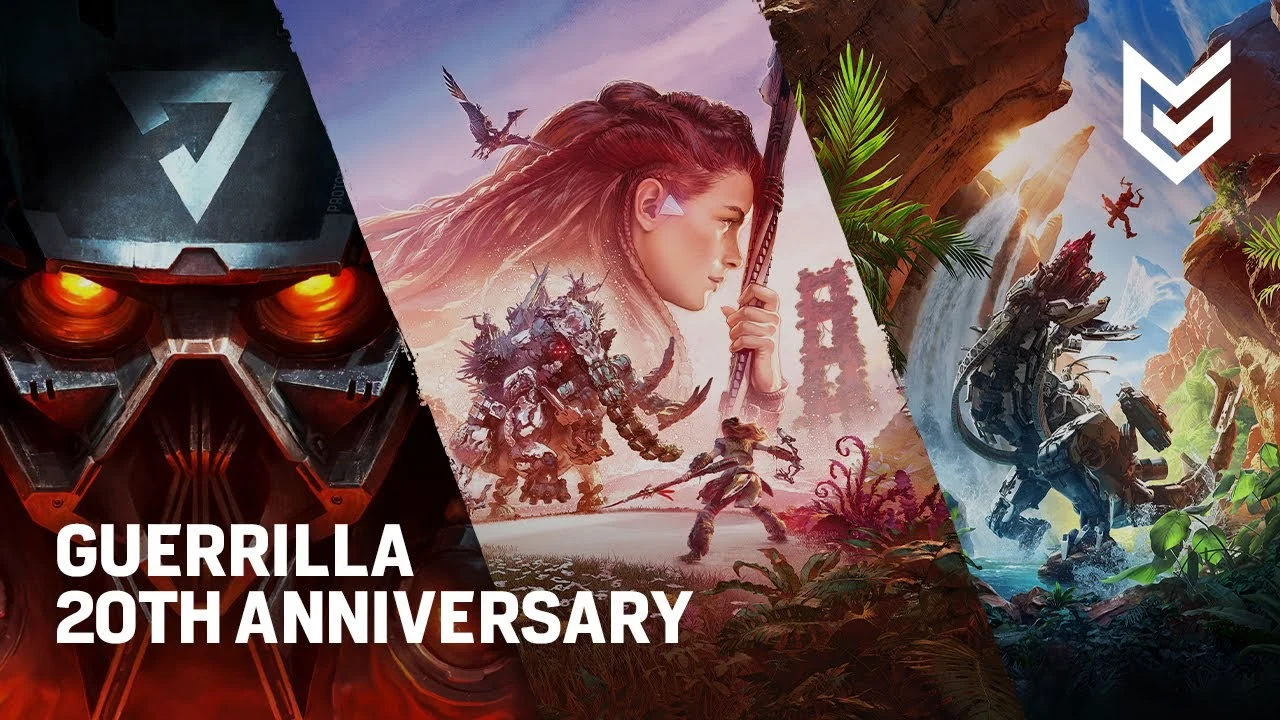 Montagem oficial mostrando Killzone e Horizon na história da Guerrilla Games