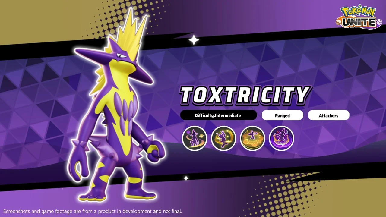 Golpes e habilidades de Toxtricity em Pokémon UNITE