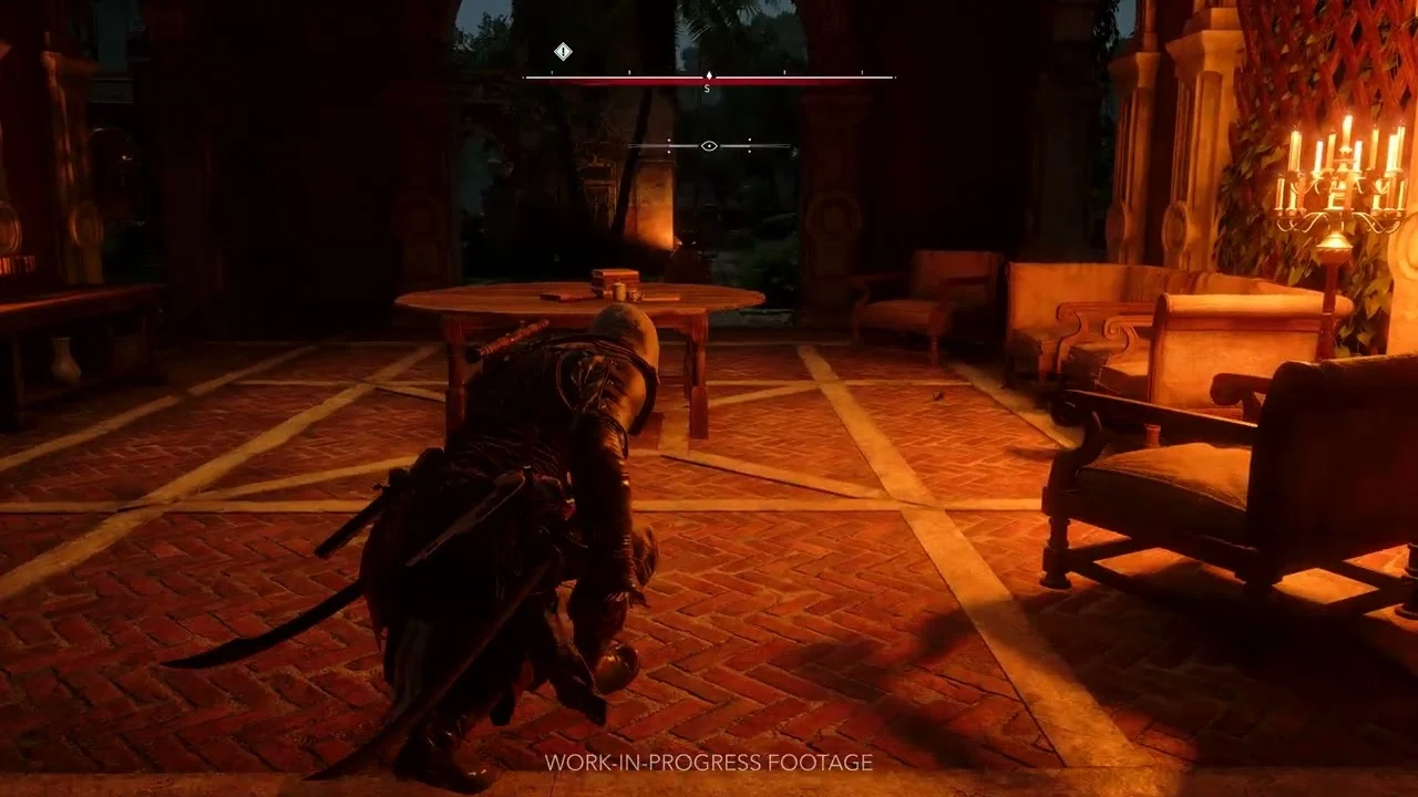 Edward Kenway usando movimentação furtiva em Assassin’s Creed Black Flag Resynced