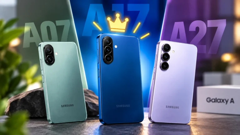 Galaxy A07 custa menos, A27 entrega mais desempenho, mas uma versão específica do A17 virou o ponto de equilíbrio da linha Samsung.