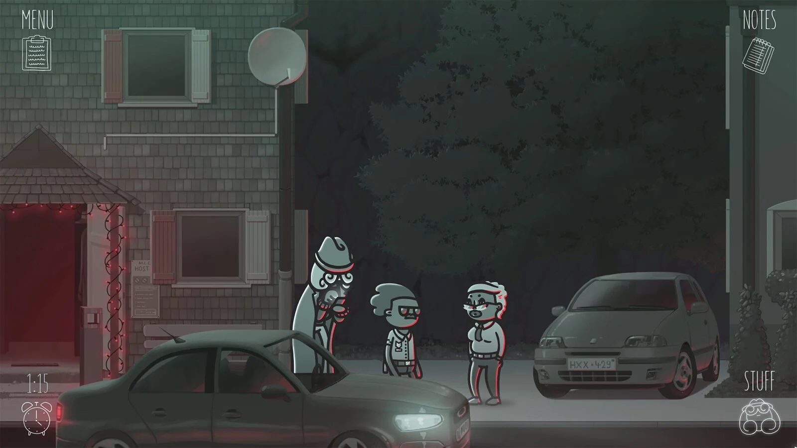 Personagens investigados em Mindcop, jogo gratuito da Epic Games Store