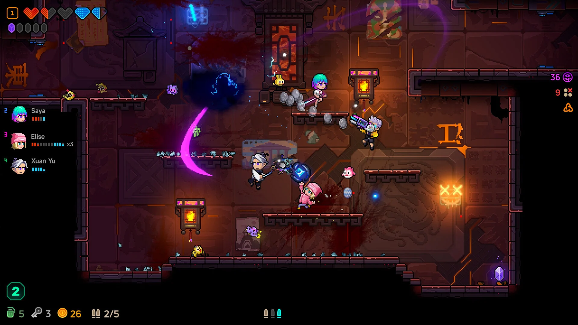 Visão de jogabilidade de Neon Abyss 2