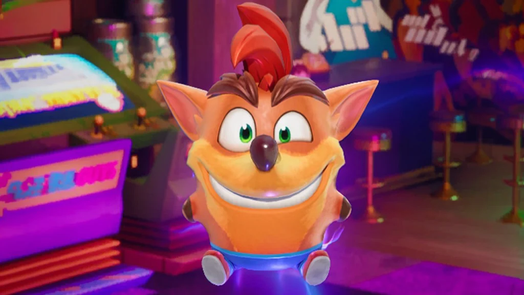 Sprite de Crash Bandicoot em Fortnite