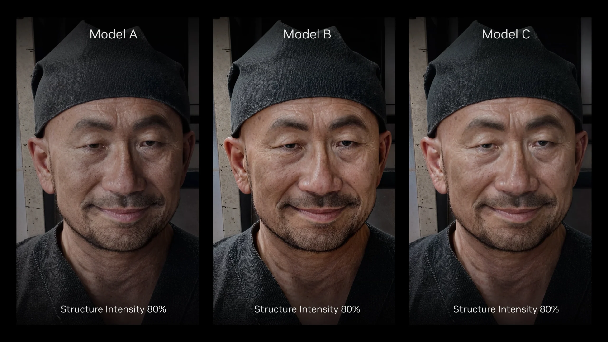 Três modelos de inteligência artificial do DLSS 5 demonstrados pela Nvidia