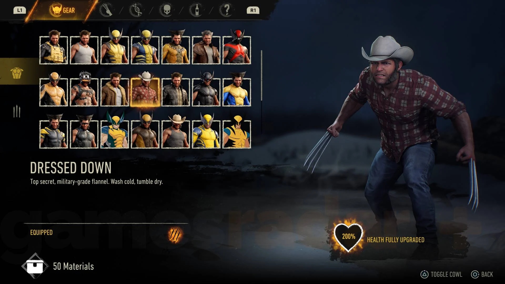 Traje Dressed Down em Marvel's Wolverine