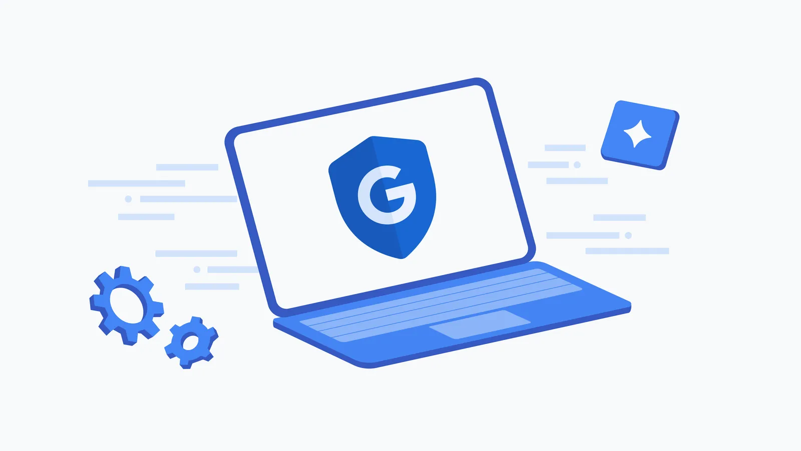 Ilustração oficial do Google sobre segurança de inteligência artificial e cibersegurança