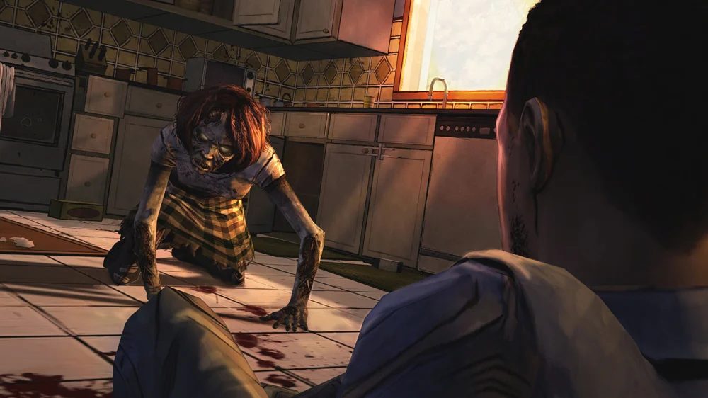 Lee Everett e Clementine em The Walking Dead da Telltale Games