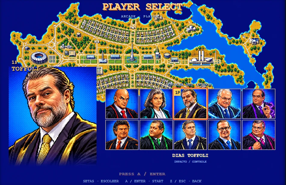 Supremo Tribunal Fighter: como jogar grátis o game de luta do STF