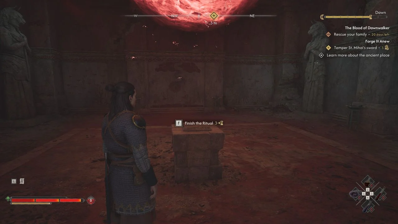 Ritual para criar a Espada Grande Imbuída de São Mihai em The Blood of Dawnwalker