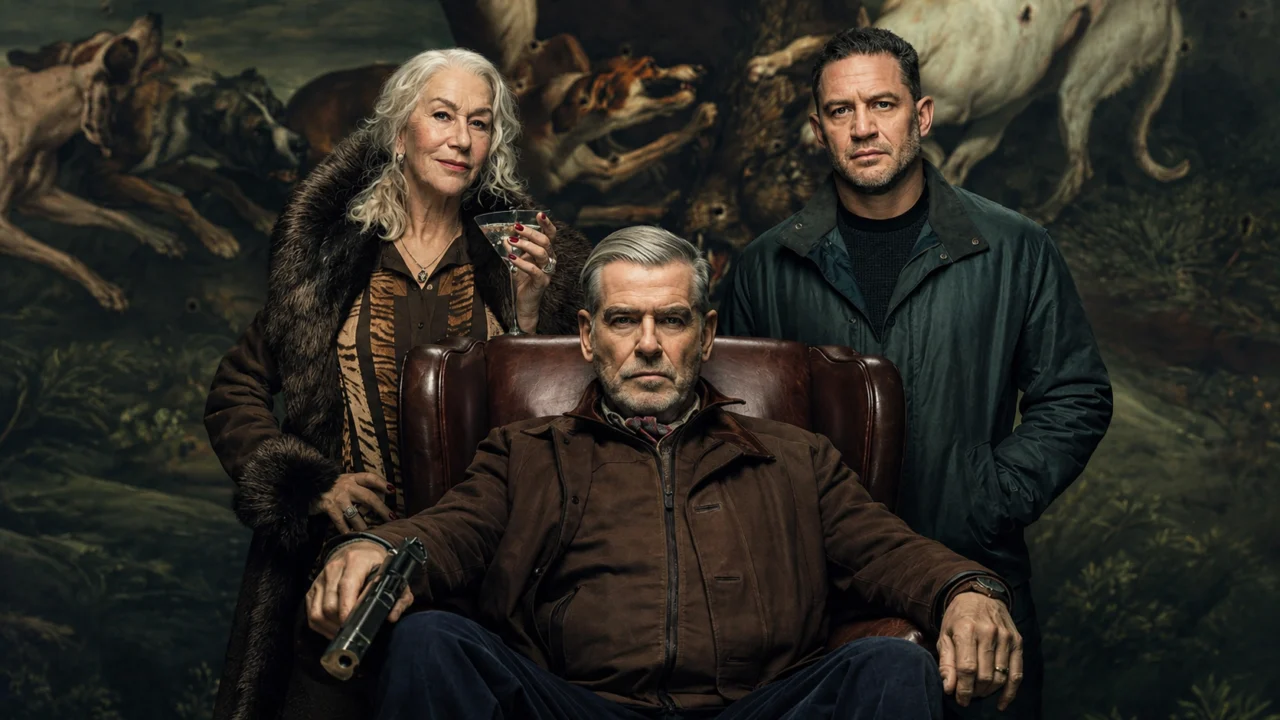 Tom Hardy, Pierce Brosnan e Helen Mirren em Terra da Máfia temporada 2