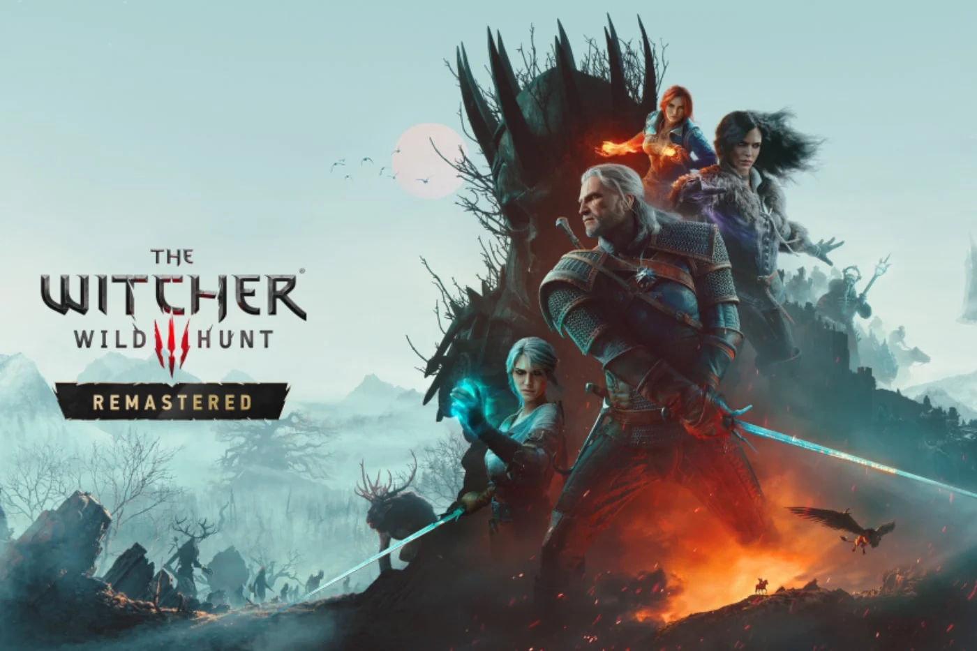 Geralt e personagens de The Witcher 3 Wild Hunt Remastered