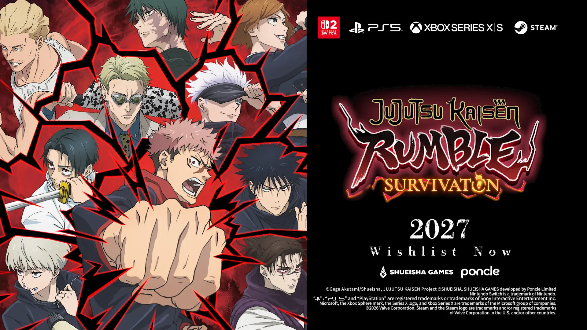 Jujutsu Kaisen Rumble Survivaton confirma lançamento em 2027