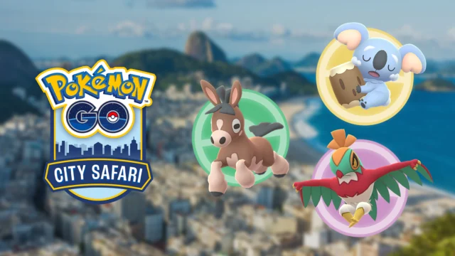 Pokémon GO City Safari Rio de Janeiro com Mudbray, Hawlucha e Komala