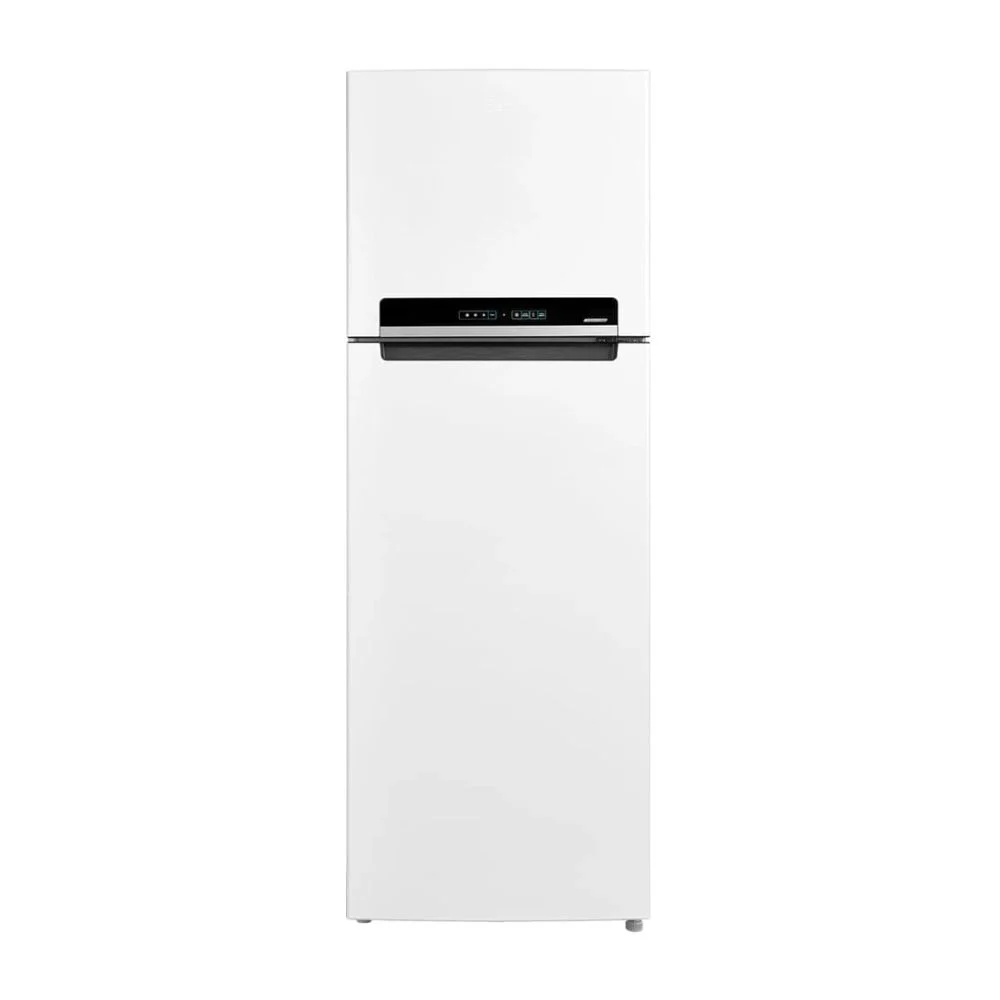 Geladeira Midea MDRT533EVD011 branca de 394 litros com painel touch