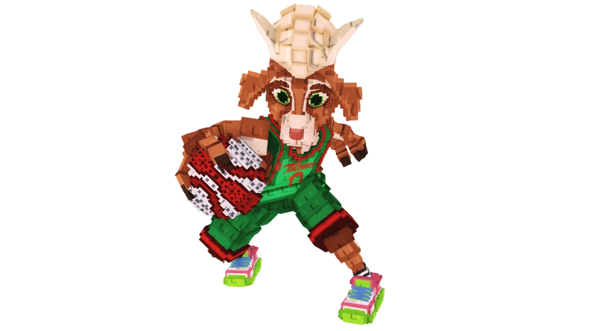 Personagem da colaboração entre Steal a Brainrot e GOAT exibida no Roblox Innovation Awards 2026