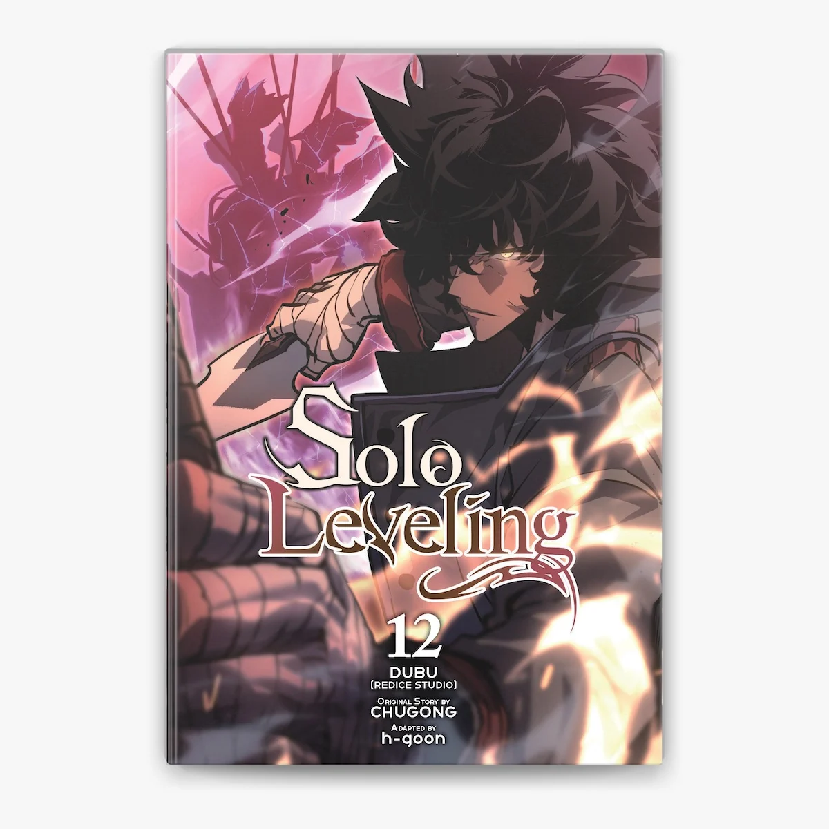 Capa do volume 12 de Solo Leveling, com Sung Jinwoo em destaque