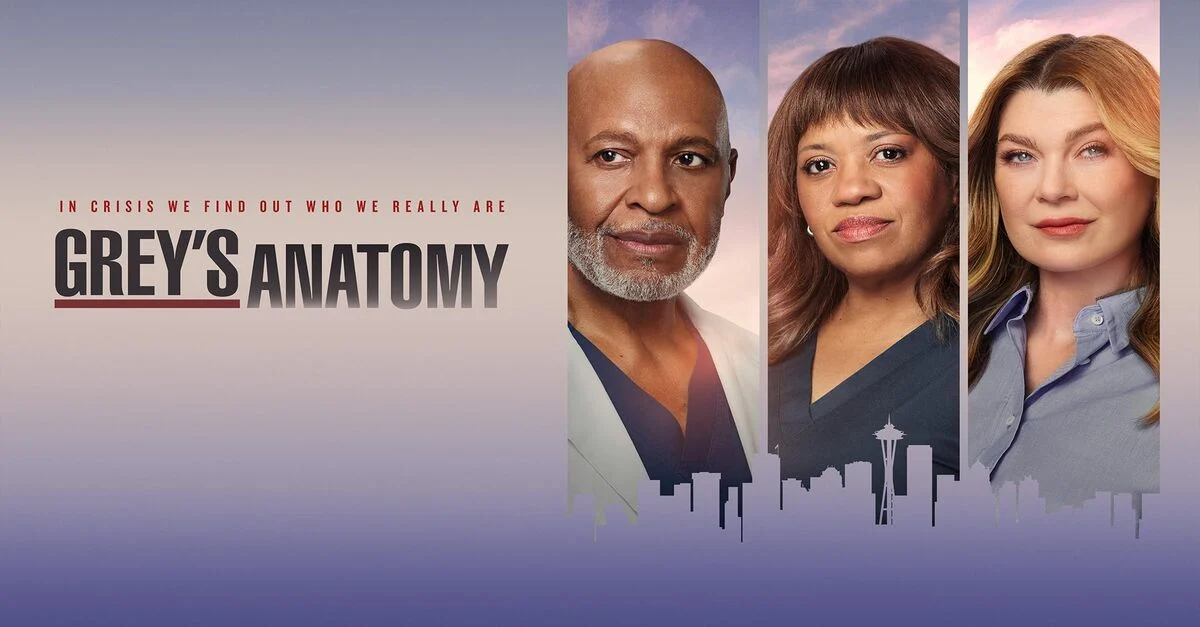 Richard Webber, Miranda Bailey e Meredith Grey em arte promocional de Grey’s Anatomy