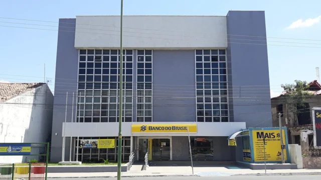 Fachada de agência do Banco do Brasil na cidade de Sousa, Paraíba