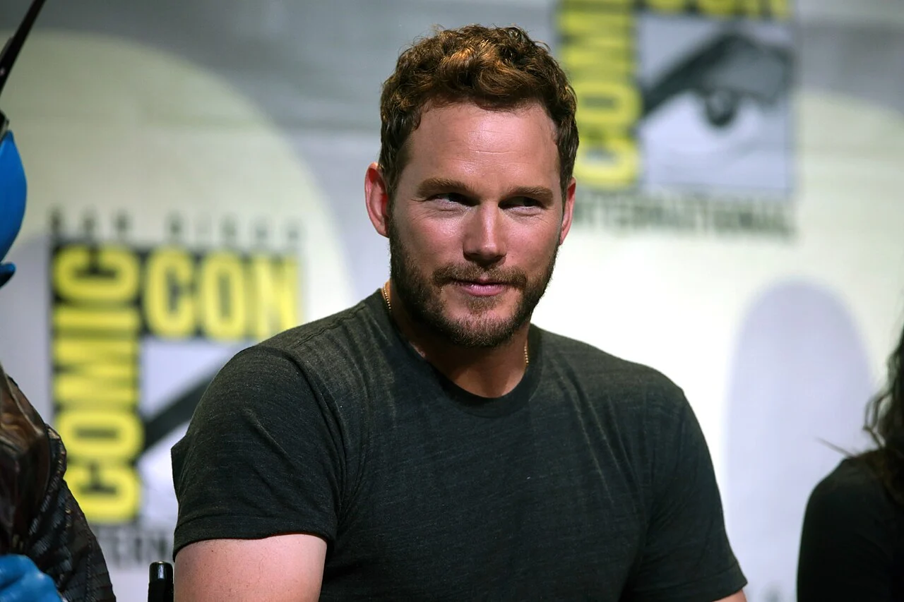 Chris Pratt durante painel de Guardiões da Galáxia Vol. 2 na Comic-Con de 2016