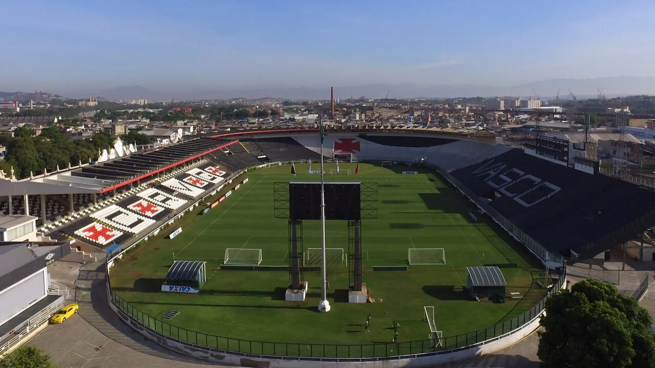 Estádio de São Januário, no Rio de Janeiro, visto de cima