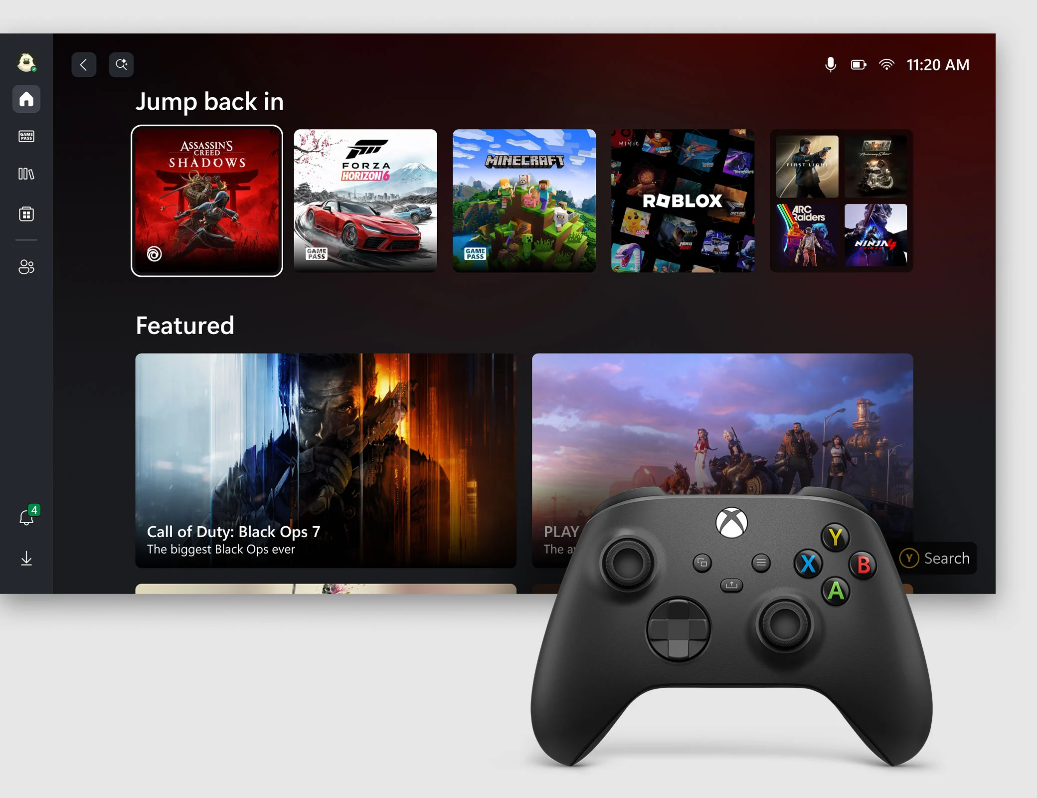 Aplicativo Xbox para PC com biblioteca de jogos disponível no Windows 11