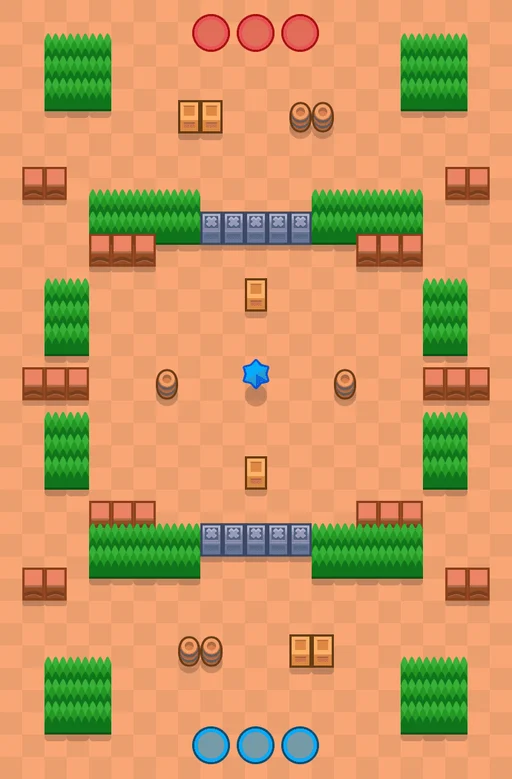 Mapa Dry Season do Caça-Estrelas em Brawl Stars
