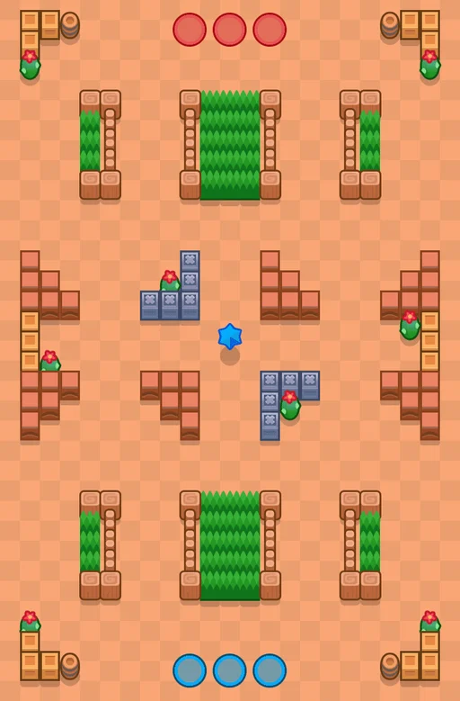 Mapa Belle's Rock do modo Nocaute em Brawl Stars