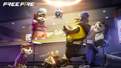 Personagens de Free Fire reunidos em arte oficial da Garena