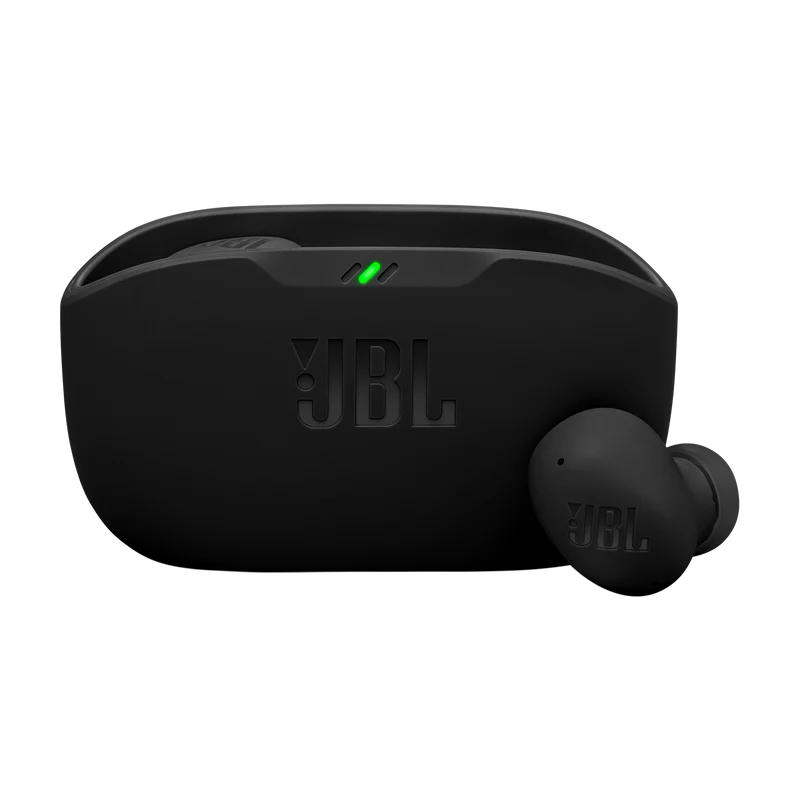 JBL Wave Buds 2 na cor preta com estojo de carregamento